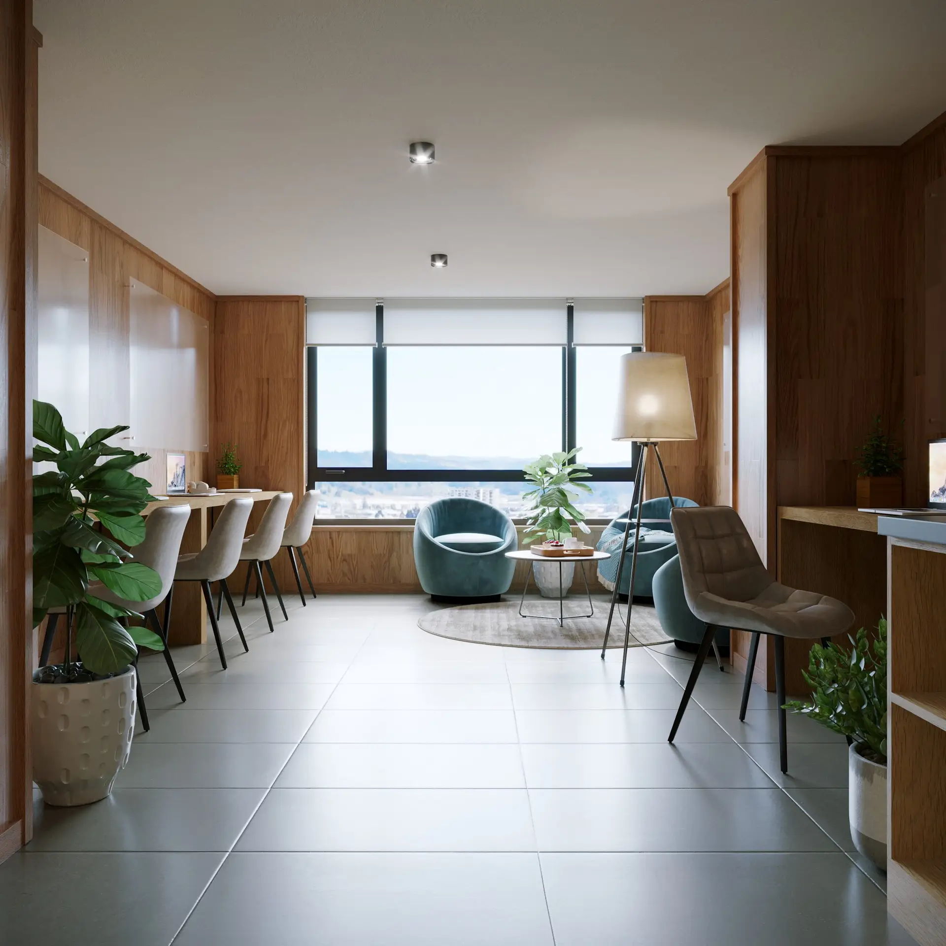 Tu oficina a un paso de casa. Nuestro Cowork está diseñado para potenciar tu productividad, combinando un ambiente de diseño vanguardista con la funcionalidad que necesitas. Olvídate de los desplazamientos y trabaja cómodamente en un entorno luminoso e inspirador.