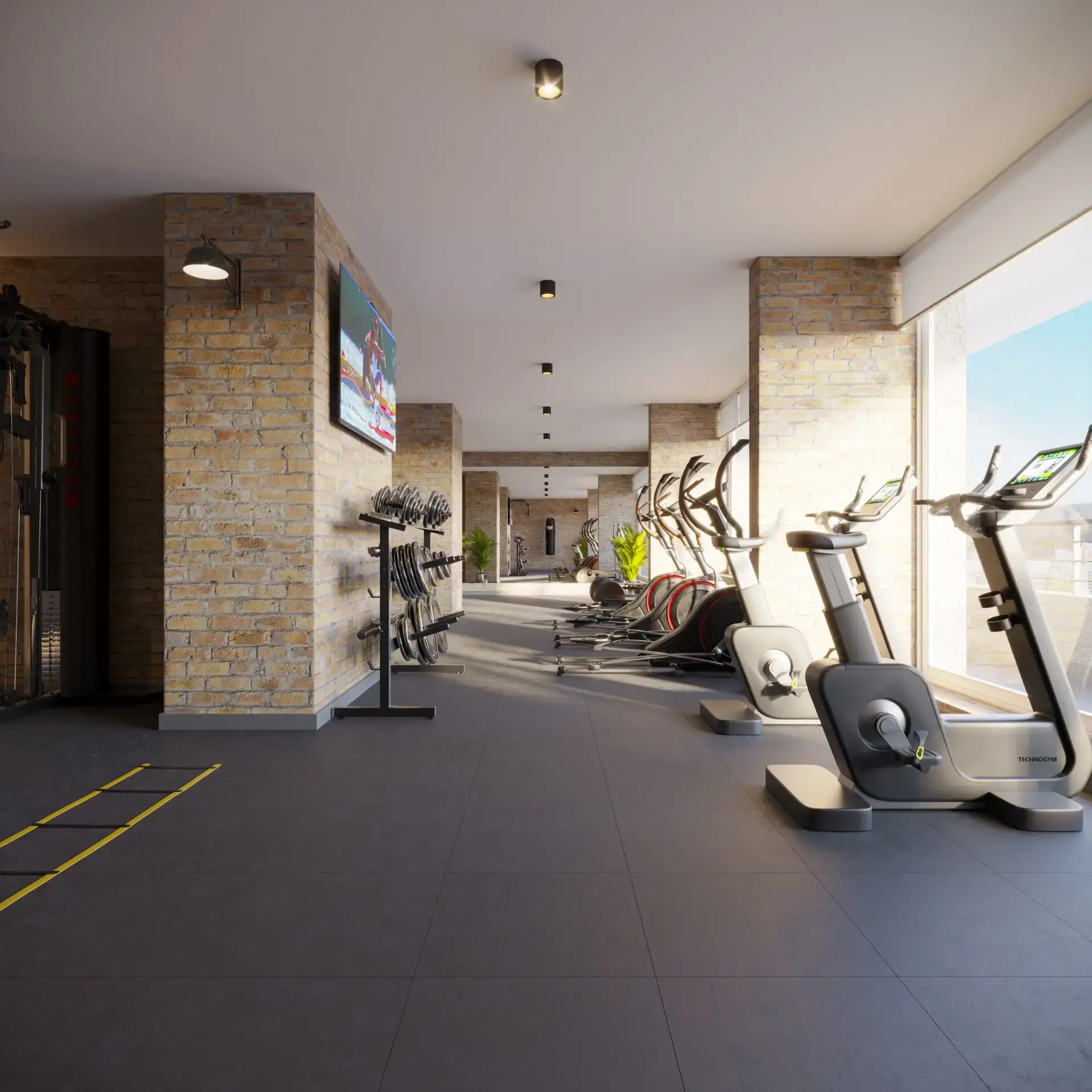 Invierte en tu bienestar. Un gimnasio completamente equipado con máquinas de última generación, diseñado bajo un concepto moderno y luminoso.
Mantén tu rutina de ejercicios sin salir de casa y recarga la energía que necesitas para disfrutar del centro de Concepción.