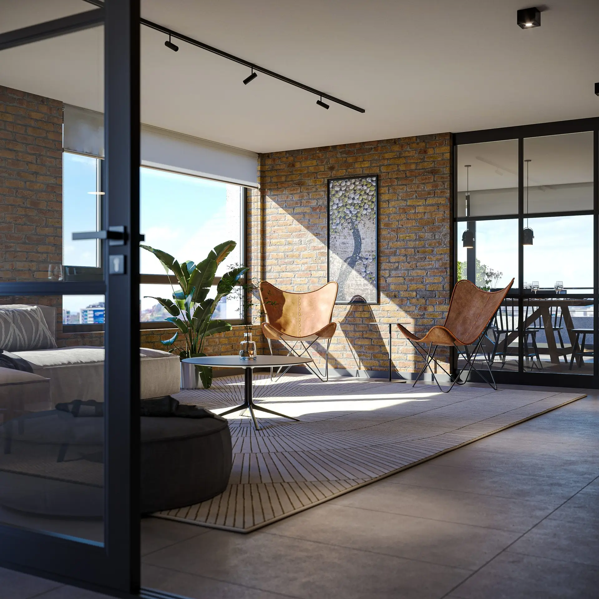 Un espacio común amplio y vanguardista, concebido para adaptarse a cualquier ocasión, desde celebraciones hasta reuniones. Disfruta de un ambiente de diseño exclusivo que eleva tus experiencias soci